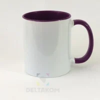 Skodelica za sublimacijo 330 ml – barvna notranjost in ročaj VIOLA