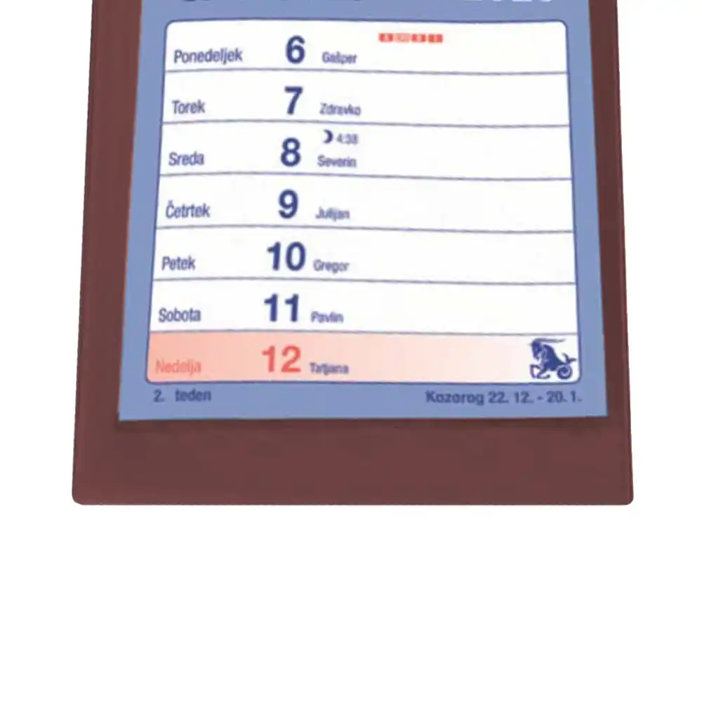 KOLEDAR NAMIZNI PIRAMIDA PVC BORDO DIZAJN