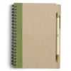 V2389-10 – Beležnica A5 s krogličnim peresom Salvatore light green