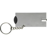 Obesek za ključe s kovancem za nakupovalni voziček lučko LED_črna_Galerija 2