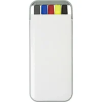 V1314-02 – Pisalni set svinčnik označevalnik in pisala s pokrovčki ki označujejo barvo črnila bela V1314-02