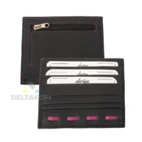 Etui za 3 kartice s predalom za kovance pink