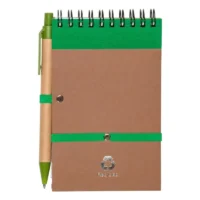 V2335-06 – Beležnica velikosti približno A6 s krogličnim peresom Chapman zelena