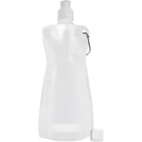 Zložljiva posoda za vodo 420 ml s karabinom_bela