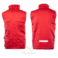 BENEFIT Brezrokavnik 7 ŽEPOV rdeč