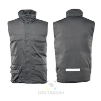 BENEFIT Brezrokavnik 7 ŽEPOV siv