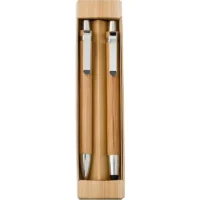 Pisalni komplet Bamboo Kemični svinčnik s peresom na dotik in mehanski svinčnik rjava_Galerija 2