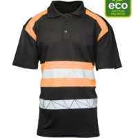 ECO RIVAL POLO MAJICA ČRNA/ORANŽNA Oranžna (_o) galerija