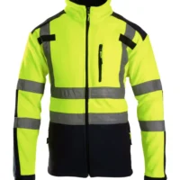 FLEECE JAKNA Z ODBOJNIMI TRAKOVI Rumena galerija