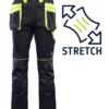 Dolge delovne hlače SOLAR Črna in rumena galerija