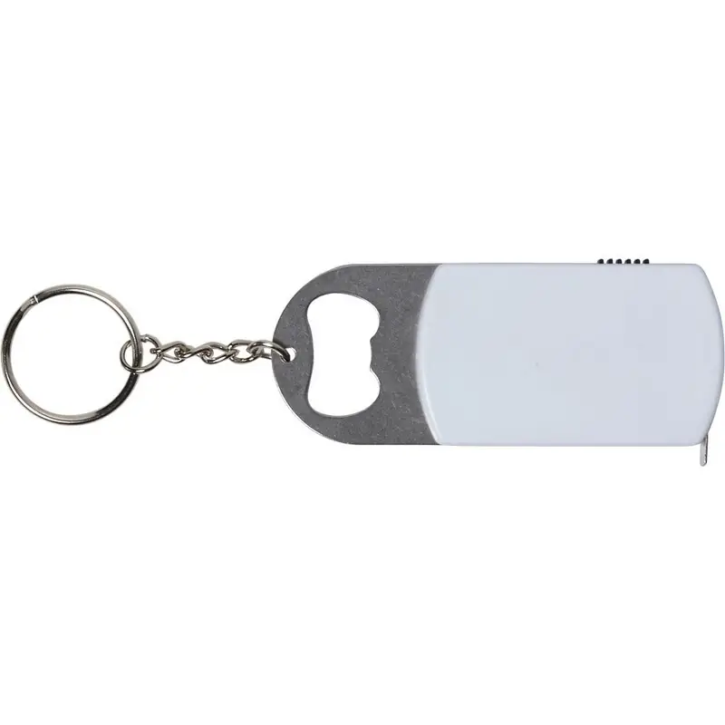 Keyring LED light bottle opener measuring tape 1m bela_Galerija 1