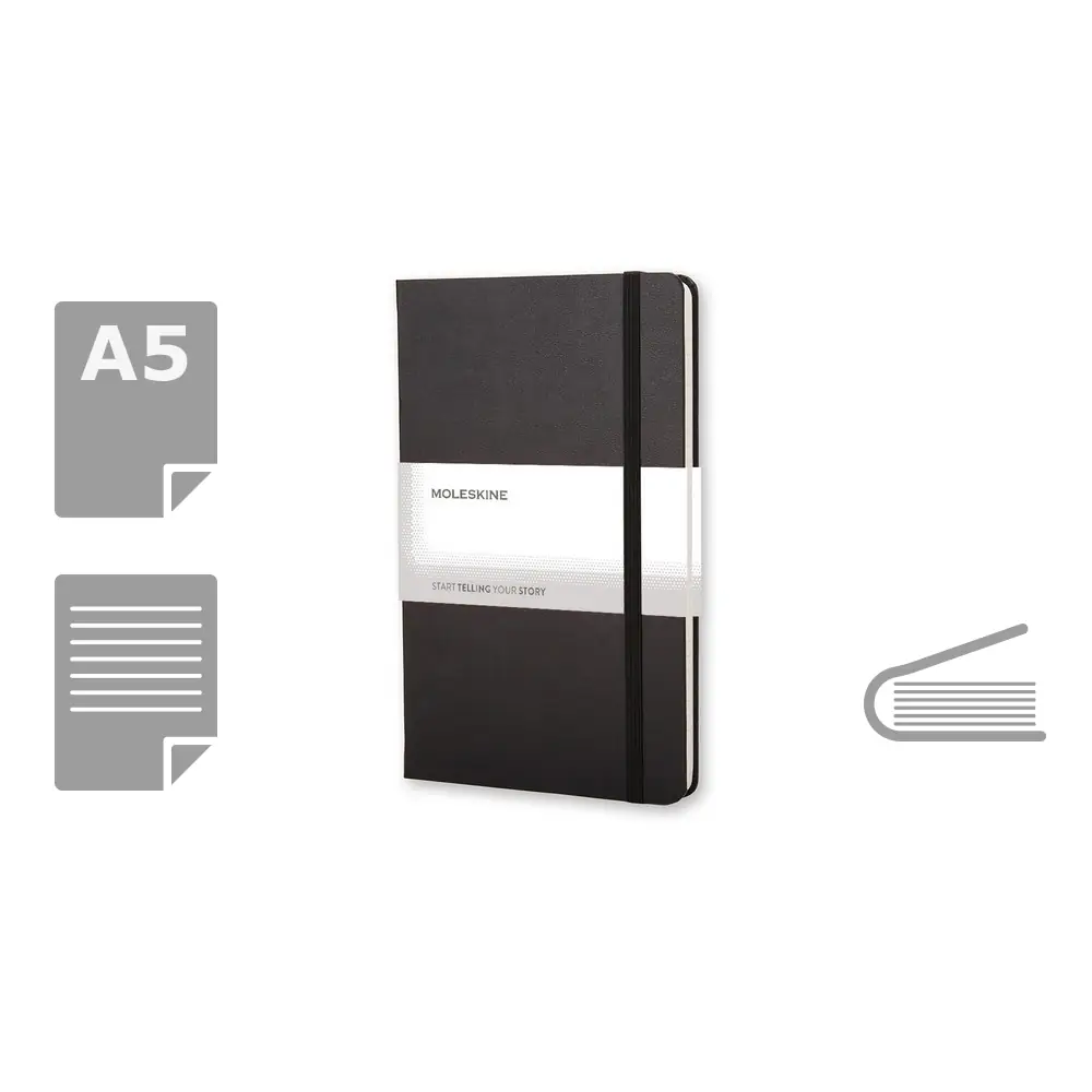 MOLESKINE beležnica pribl. A5 črna