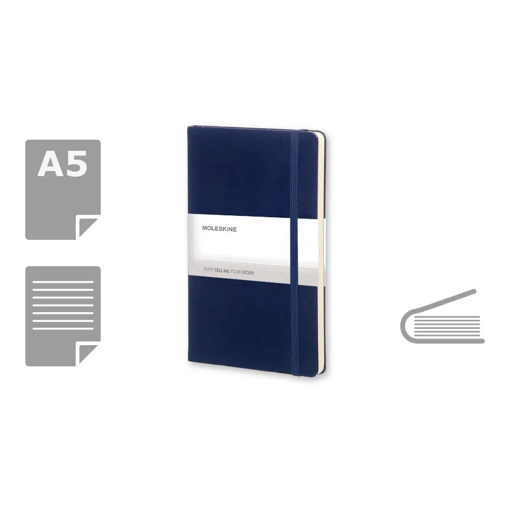 MOLESKINE beležnica pribl. A5 mornarsko modra