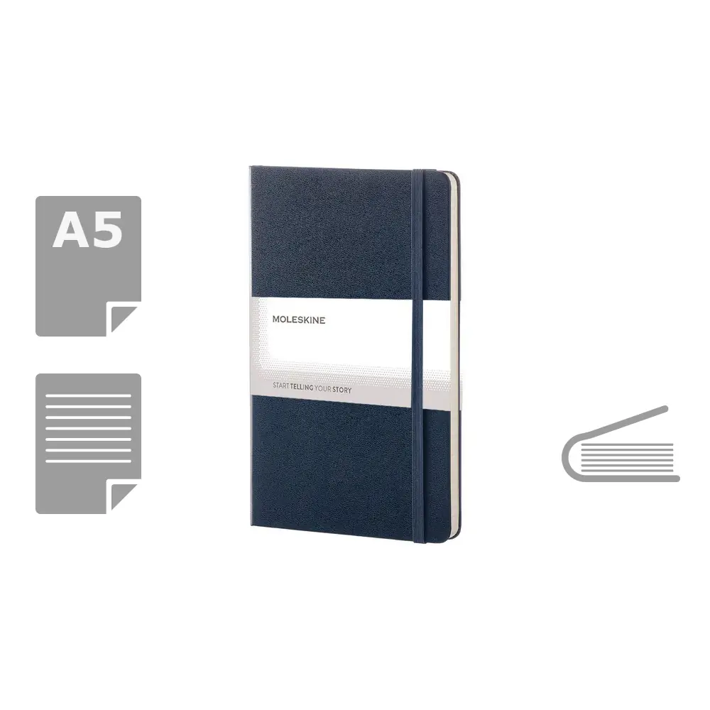 MOLESKINE beležnica pribl. A5 temno modra