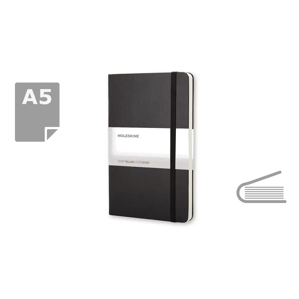 MOLESKINE beležnica pribl. A5 črna