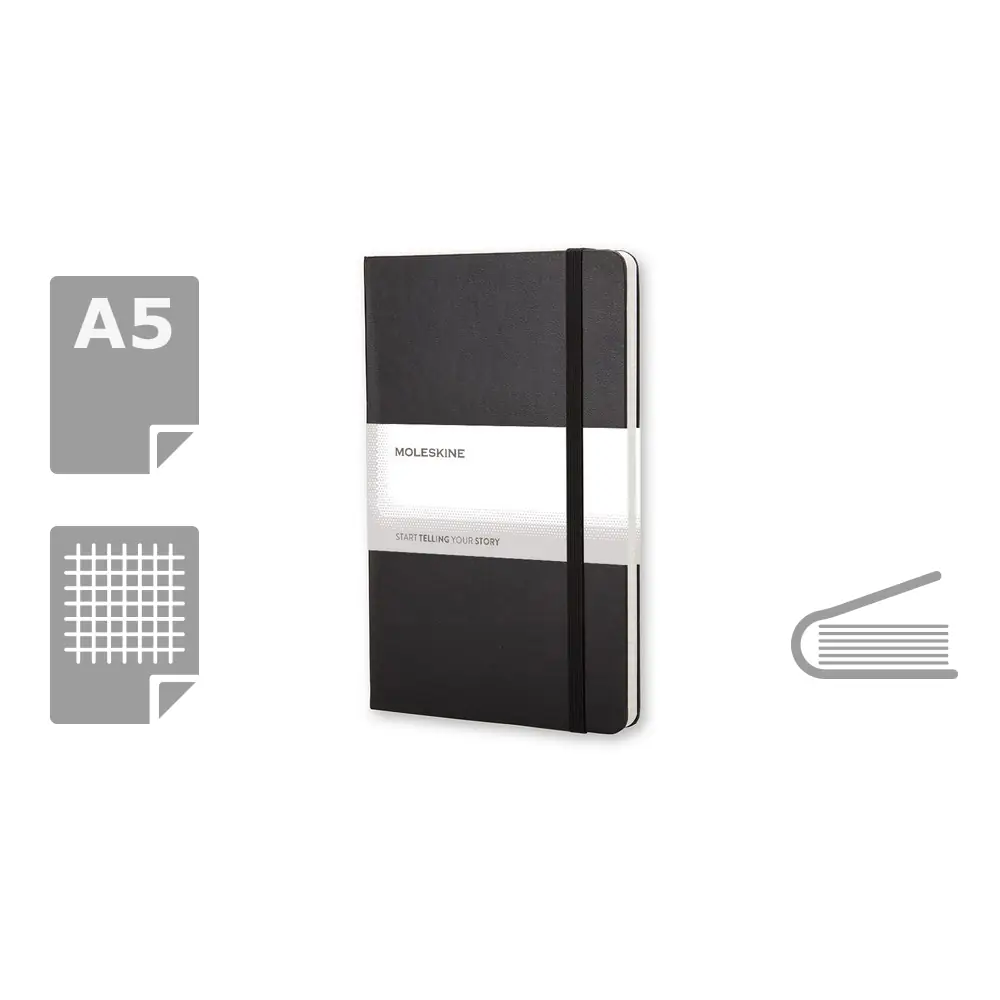 MOLESKINE beležnica pribl. A5 črna