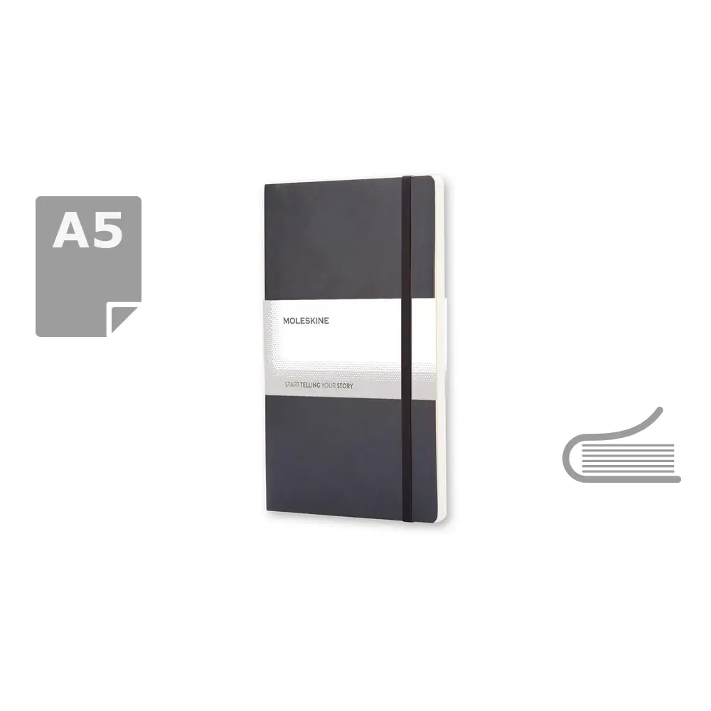 MOLESKINE beležnica pribl. A5 črna