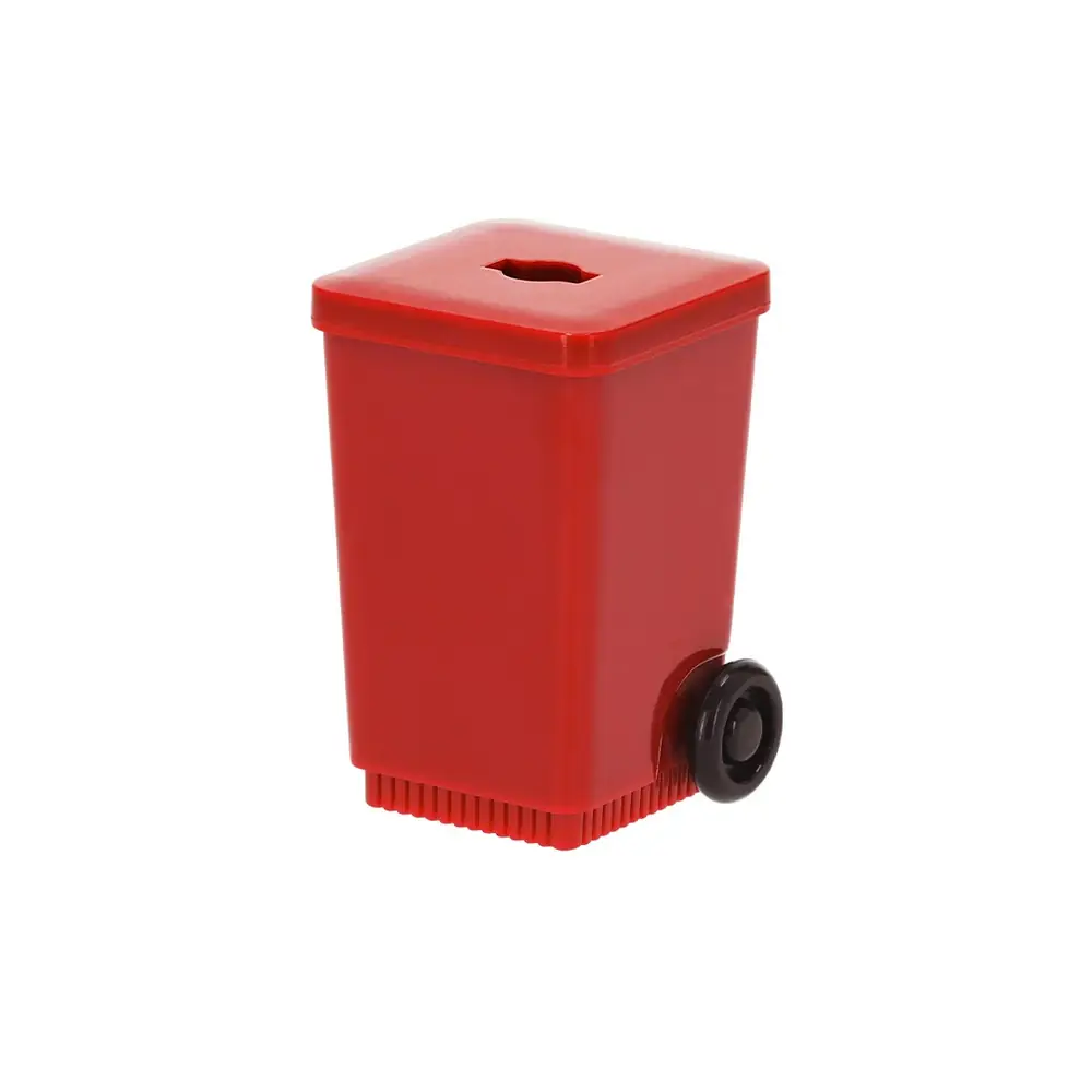 Pencil sharpener "trash can" rdeča
