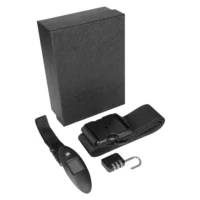 Potovalni set Mauro Conti digitalna tehtnica za prtljago pas za prtljago potovalna ključavnica Abigail črna