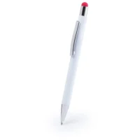 Kemični svinčnik s touch gumo rdeča