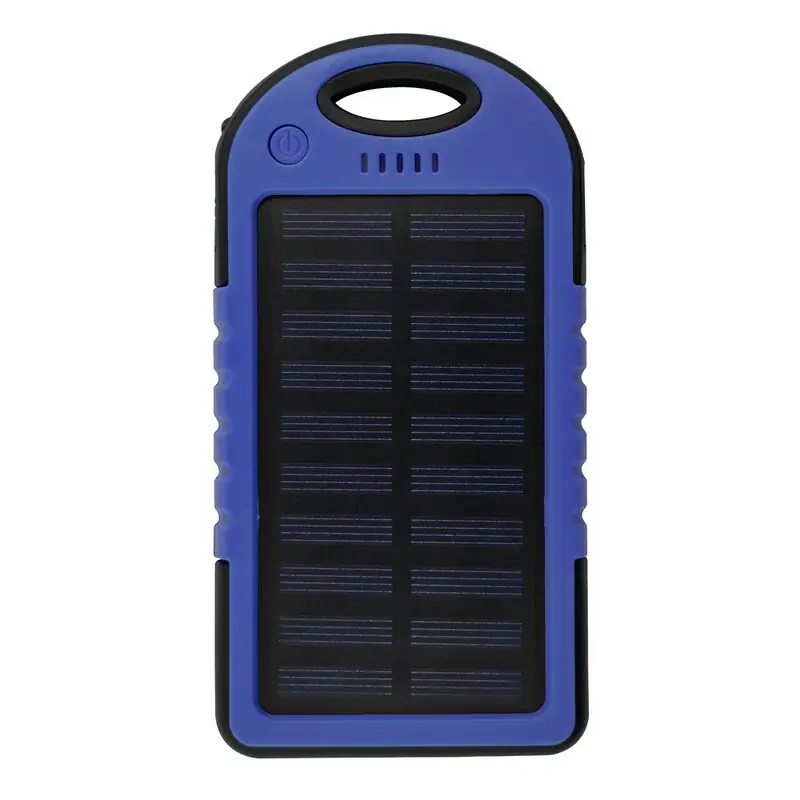 Vodoodporna banka energije 4000 mAh sončni polnilnik modra_Galerija 1