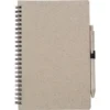 Zapisnik iz pšenične slame približno A5 s pisalom svetlo rjava