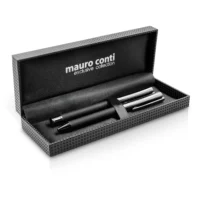 Mauro Conti writing set ball pen and roller ball pen Willie črna