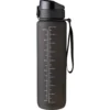 Motivacijska steklenica iz RPET-a 1000 ml črna