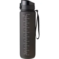 Motivacijska steklenica iz RPET-a 1000 ml črna