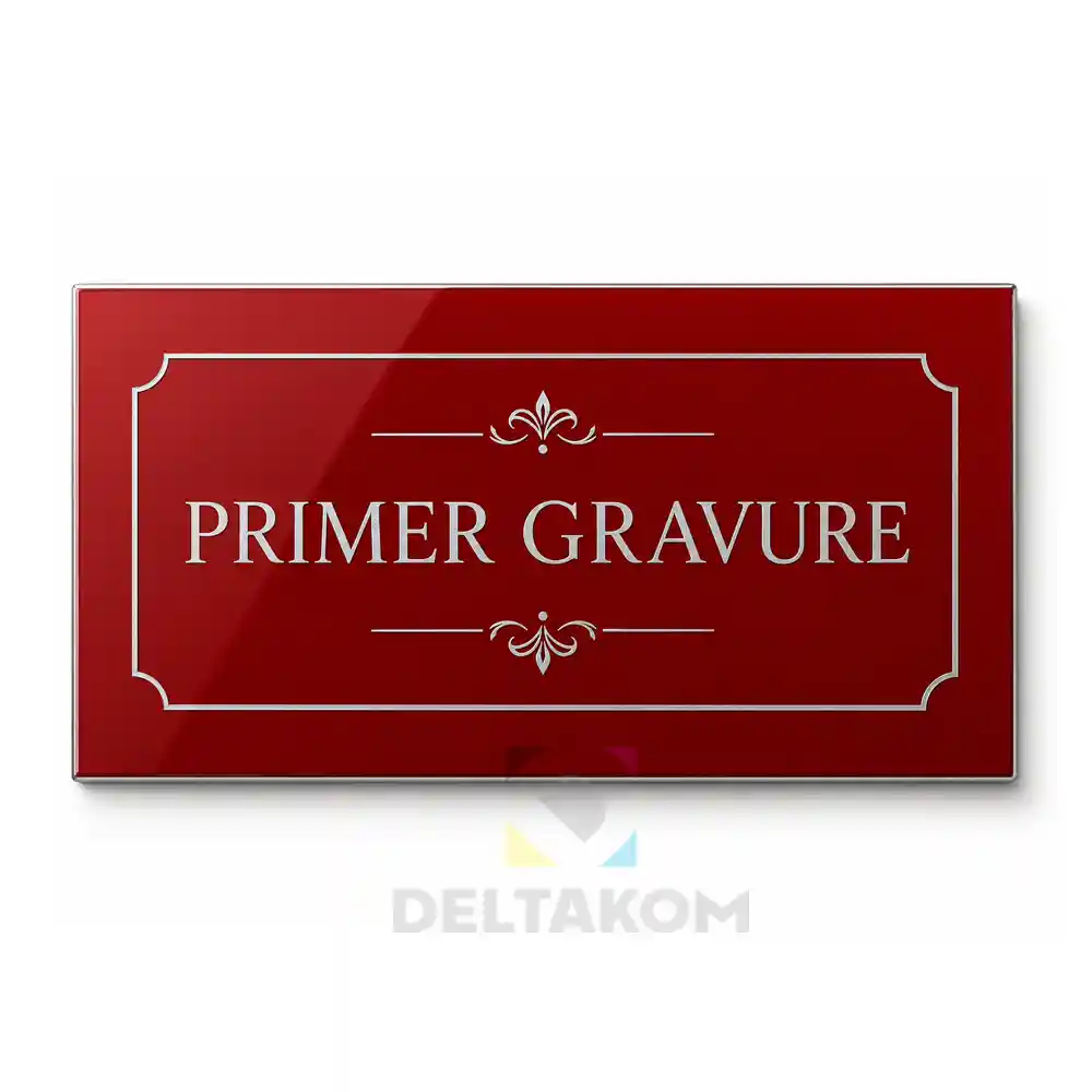 Plošča za graviranje 60 x 30 cm – mat rdeča za srebrno gravuro
