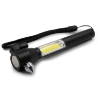 Reševalna svetilka z 1 LED COB rezilo za varnostni pas varnostno kladivo Flint črna