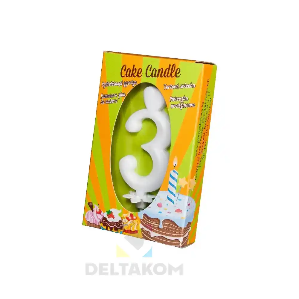 Sveča številka 3 za torto - rojstni dan
