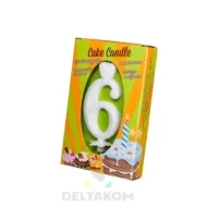Sveča številka 6 za torto - rojstni dan