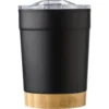 Termovka skodelica 300 ml z bambusovim detajlom črna