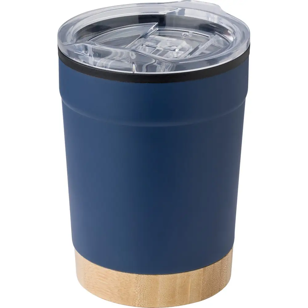 Termovka skodelica 300 ml z bambusovim detajlom temno modra_Galerija 2