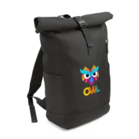 Nahrbtnik Rolltop RPET Eiddwen črna