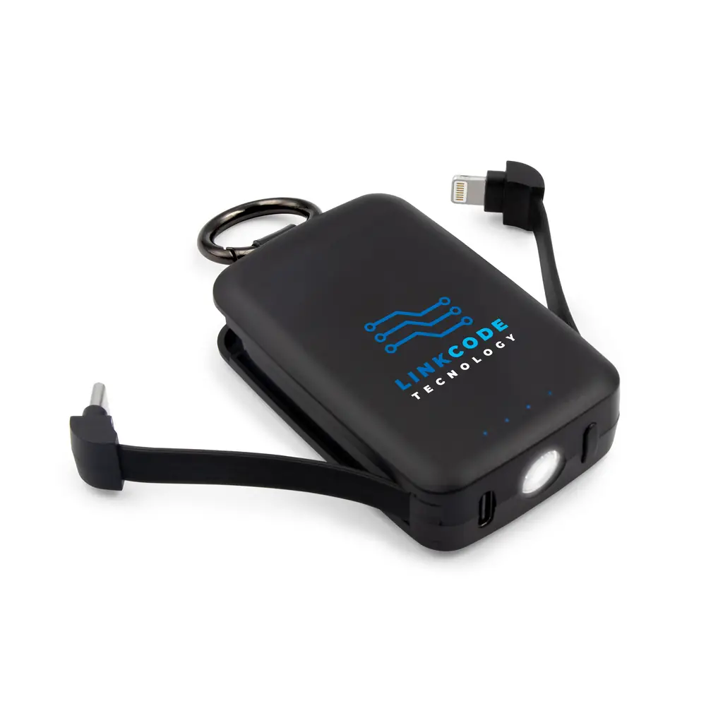 Prenosna baterija 4000 mAh karabina in svetilka 1 W Dimetrice črna