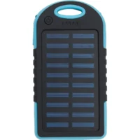 Prenosna baterija 4000 mAh s sončnim polnilnikom modra