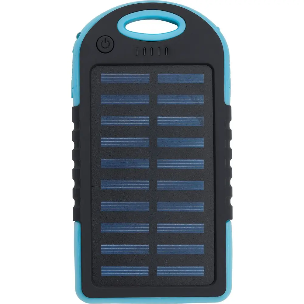 Prenosna baterija 4000 mAh s sončnim polnilnikom modra