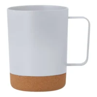 Skodelica 400 ml z detajlom iz plute bela