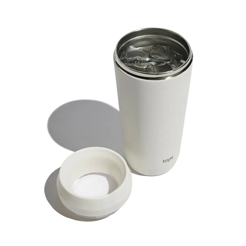 Topl termo skodelica iz recikliranega jekla s patentiranim pokrovom 360 354 ml rjava_Galerija 1