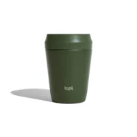 Topl termo skodelica iz recikliranega jekla s patentiranim pokrovom 360° in prostornino 235 ml zelena