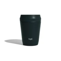 Topl termo skodelica iz recikliranega jekla s patentiranim pokrovom 360° in prostornino 235 ml siva