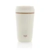Topl – kozarec za na pot iz reciklirane plastike s patentiranim pokrovom 360 354 ml bela