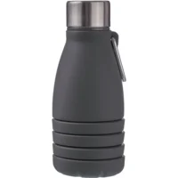 Zložljiva športna steklenica 550 ml s karabinko črna