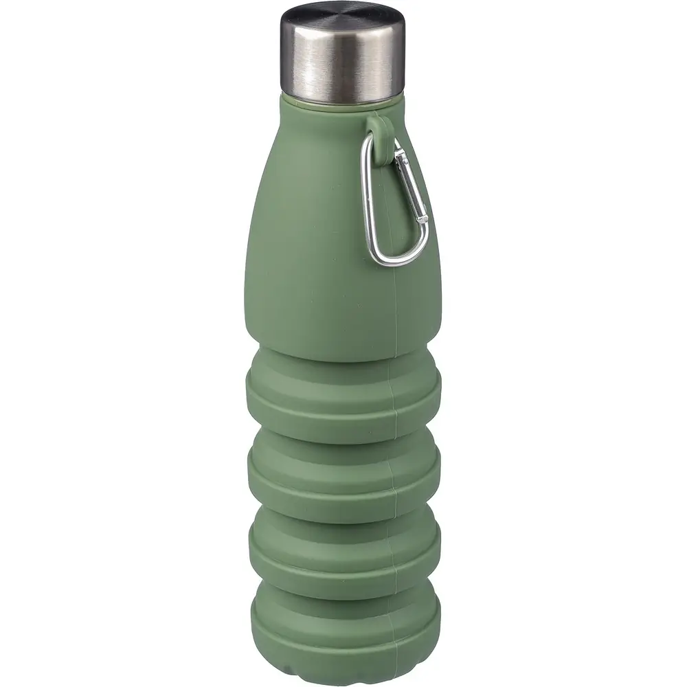 Zložljiva športna steklenica 550 ml s karabinko zelena_Galerija 2