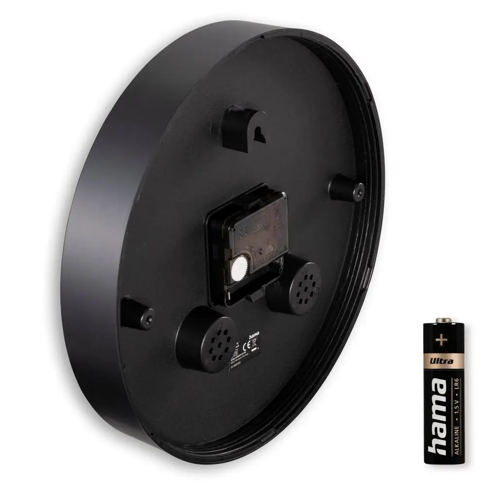 Stenska ura termometer higrometer Hama črna_Galerija 2
