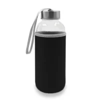 Steklena steklenica 420 ml z vrečko Bob V0462-03 črna