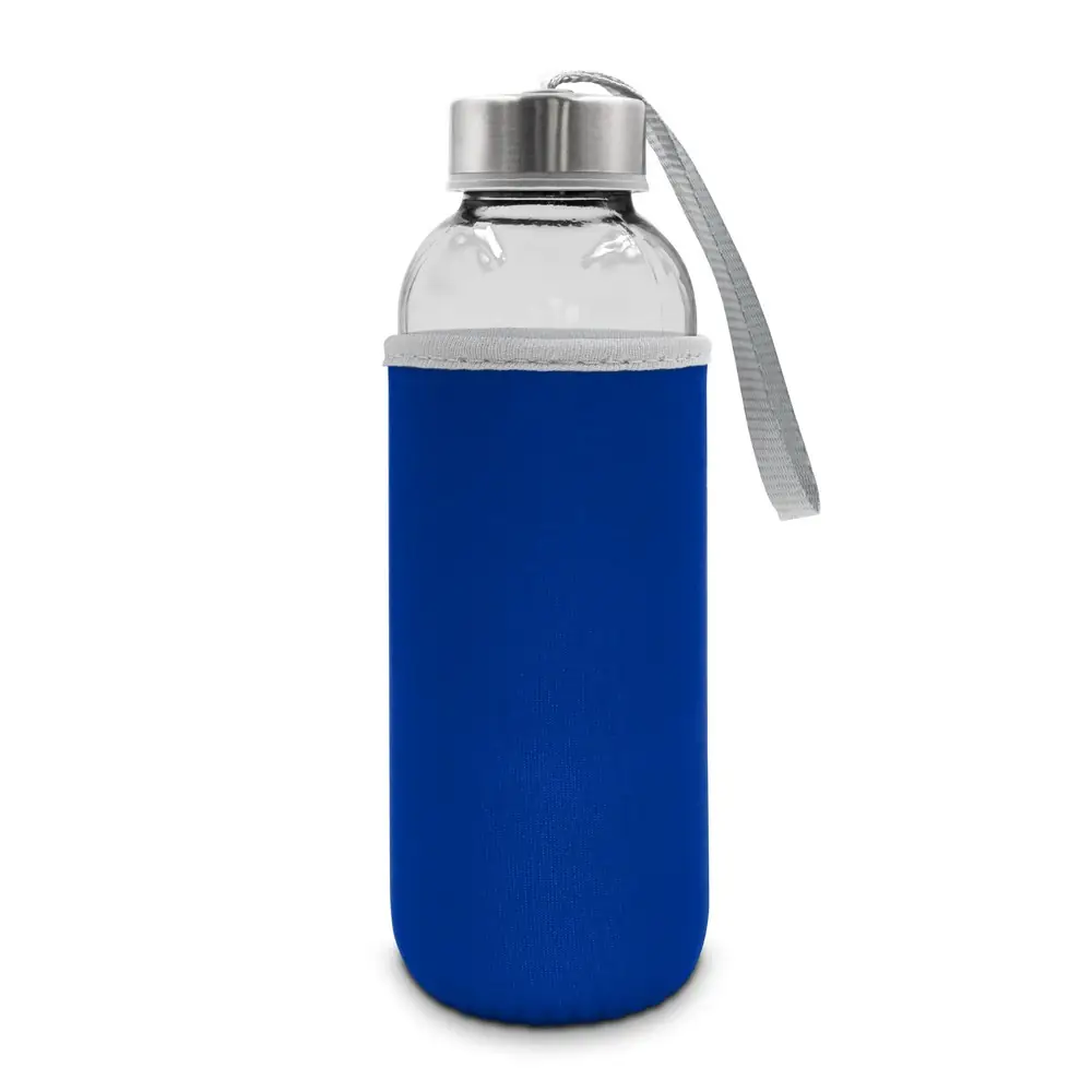 Steklena steklenica 420 ml z vrečko Bob V0462-04 temno modra_Galerija 2
