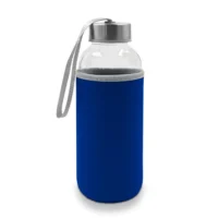 Steklena steklenica 420 ml z vrečko Bob V0462-04 temno modra